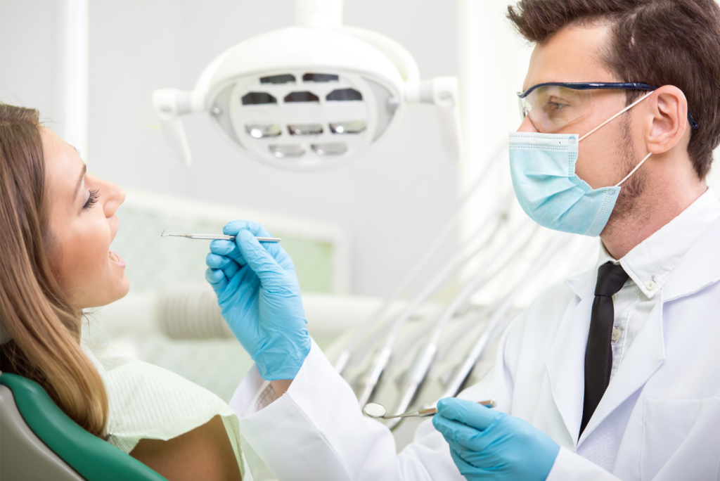 dentist with patient