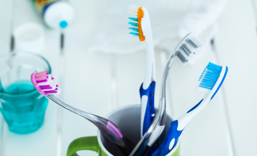 toothbrushes in cup